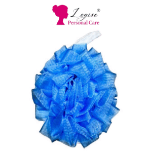 Legise Blue Bath Hand Loofah with Strap – Exfoliating Body Scrubber for Shower & Bath