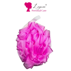 Legise Pink Bath Hand Loofah with Strap – Exfoliating Body Scrubber for Shower & Bath