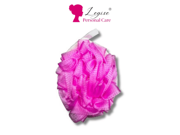 Legise Pink Bath Hand Loofah with Strap – Exfoliating Body Scrubber for Shower & Bath - Image 2