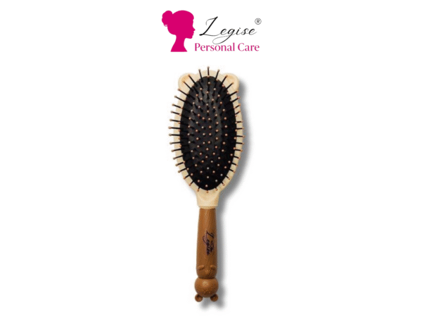 Legise Oval Hair Brush – Anti-Static Paddle Brush for Smooth Detangling (Brown)