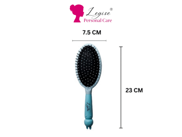 Legise Oval Hair Brush – Professional Hair Detangler with Soft Bristles (Blue) - Image 2