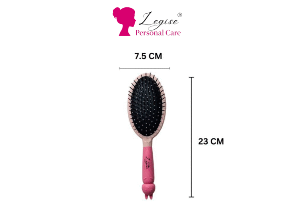 Legise Pink Oval Hair Brush – Gentle Detangler for Women & Girls - Image 2