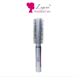 Legise Round Hair Brush – Silver Styling Brush for Blow Drying & Volume