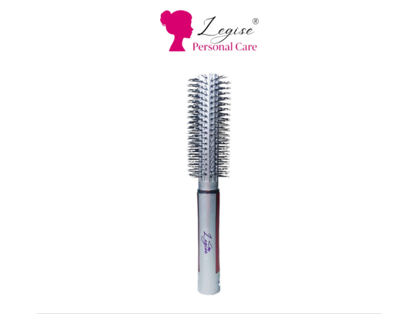 Legise Round Hair Brush – Silver Styling Brush for Blow Drying & Volume