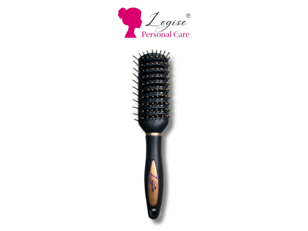 Legise Mini Black Curved Flat Hair Brush – Compact Anti-Slip Detangling Brush for All Hair Types - Image 4