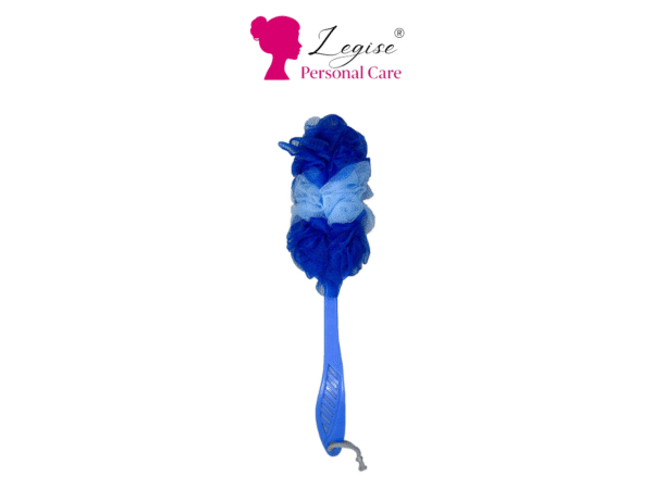 Legise Long Handle Bath Loofah – Dual-Color Body Scrubber for Deep Cleansing & Exfoliation (Blue)