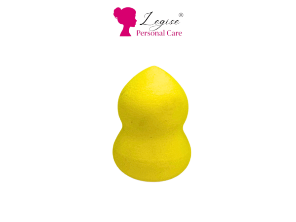 Legise Dual Curve Yellow Beauty Blender – Latex-Free Makeup Sponge for Flawless Application