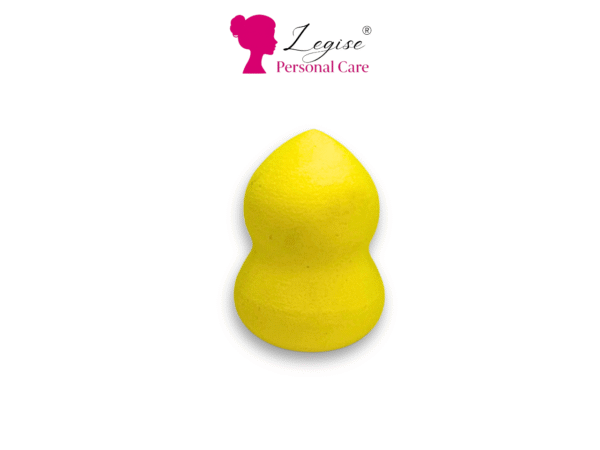 Legise Dual Curve Yellow Beauty Blender – Latex-Free Makeup Sponge for Flawless Application - Image 2