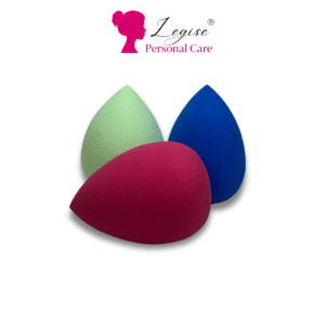 Legise Beauty Blender Set of 3 (Red, Green, Blue) – Teardrop Makeup Sponges for Flawless Blending | Latex-Free, Soft & Reusable