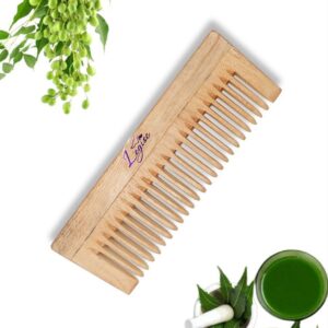 Legise Handmade Neem Wood Comb | Boosts Hair Growth | Reduces Hair Fall | Natural Eco-Friendly Hair Comb