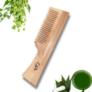 Legise Natural Neem Wood Comb | Anti-Dandruff & Hair Growth | Eco-Friendly Anti-Frizz Hair Care Comb