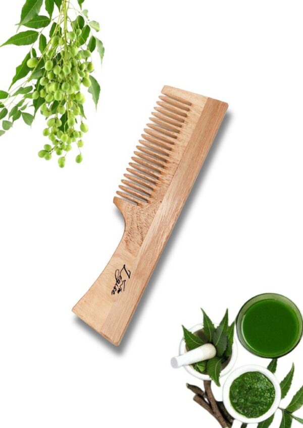 Legise Natural Neem Wood Comb | Anti-Dandruff & Hair Growth | Eco-Friendly Anti-Frizz Hair Care Comb