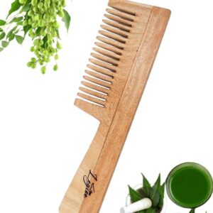 Legise Neem Wood Comb for Hair | Natural Dandruff Control & Growth | Eco-Friendly Wooden Hair Comb