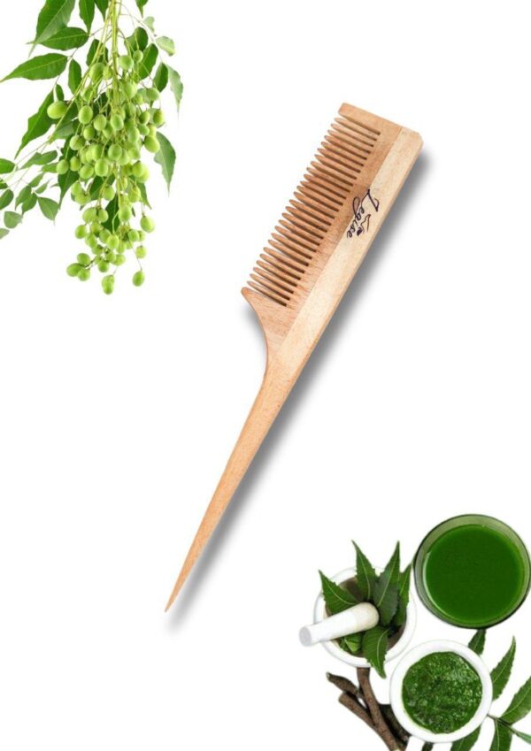 Legise Neem Wood Tail Comb | Stimulates Hair Growth | Natural Anti-Dandruff | Eco-Friendly Hair Tool