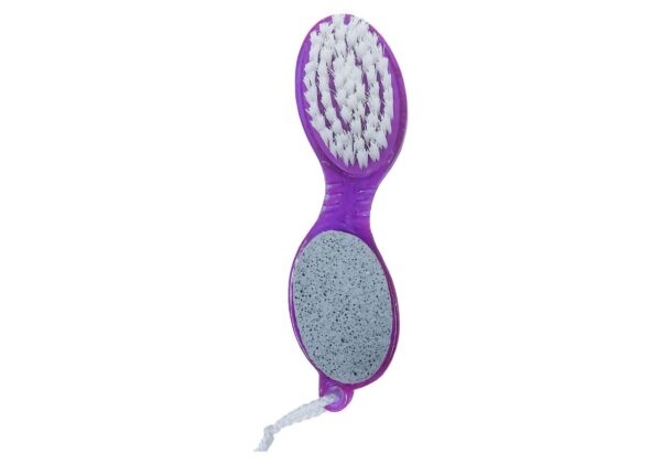 Legise 4-in-1 Foot Scraper Brush | Pedicure Tool with Pumice Stone, Brush, File & Scrubber | Foot Care Essential