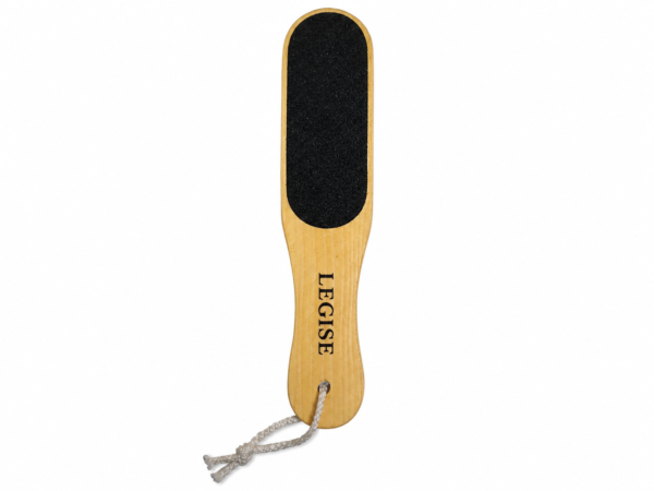 Double-Sided Emery Polish Wooden Foot Scraper | Natural Pedicure Tool for Callus Removal