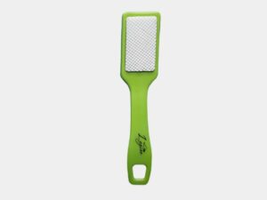 Legise rectangular foot scraper flat design for even heel coverage