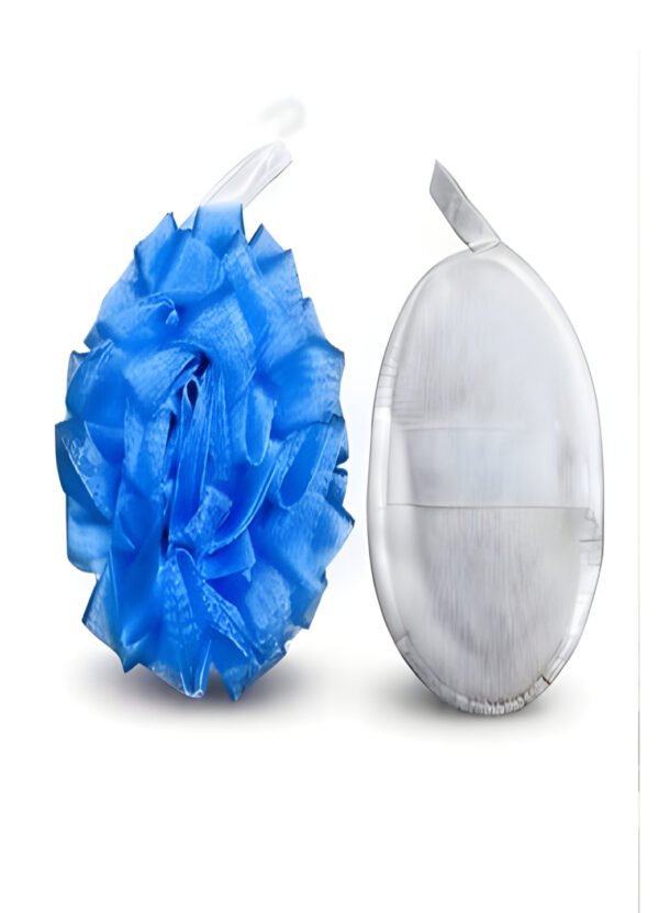 Legise Blue Bath Hand Loofah with Strap – Exfoliating Body Scrubber for Shower & Bath