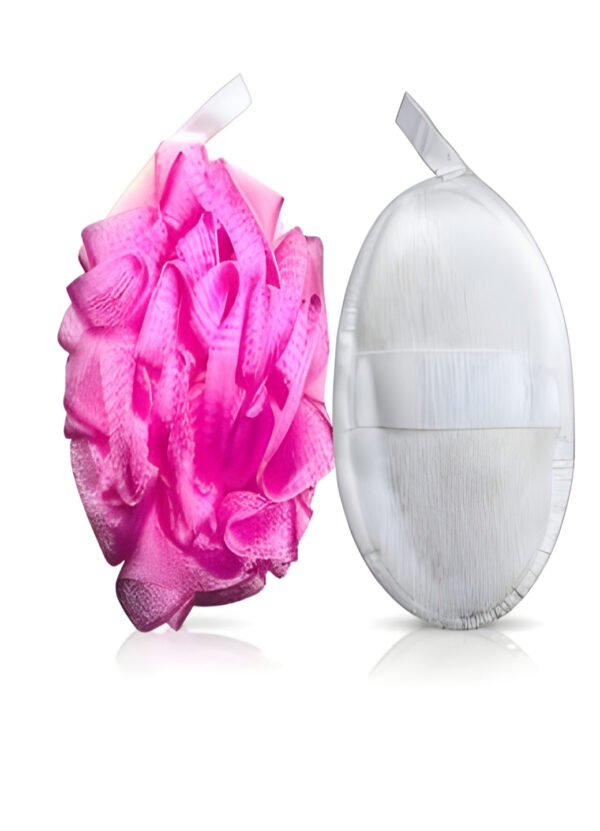 Legise Pink Bath Hand Loofah with Strap – Exfoliating Body Scrubber for Shower & Bath