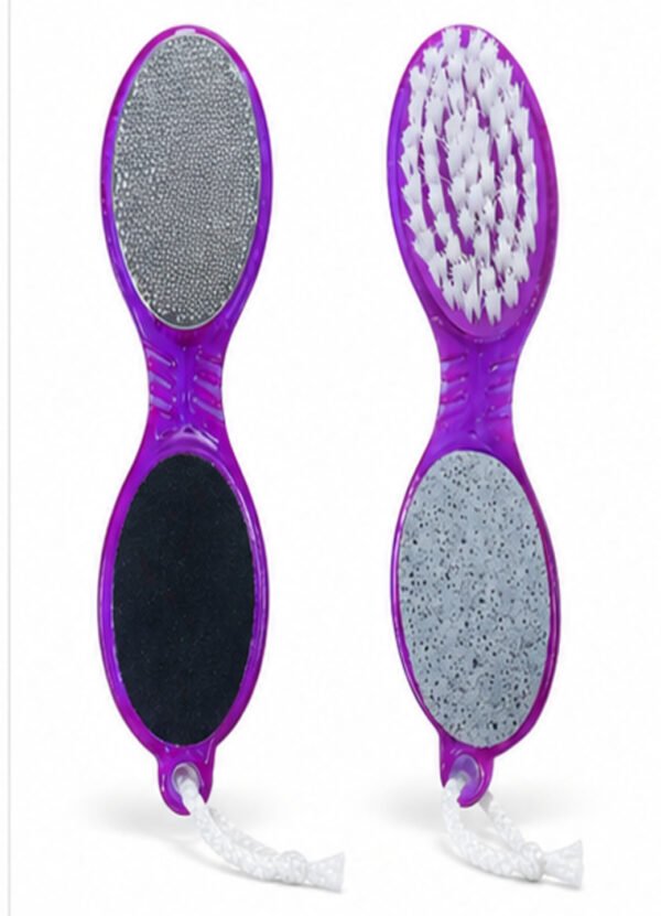 Legise 4-in-1 Foot Scraper Brush | Pedicure Tool with Pumice Stone, Brush, File & Scrubber | Foot Care Essential