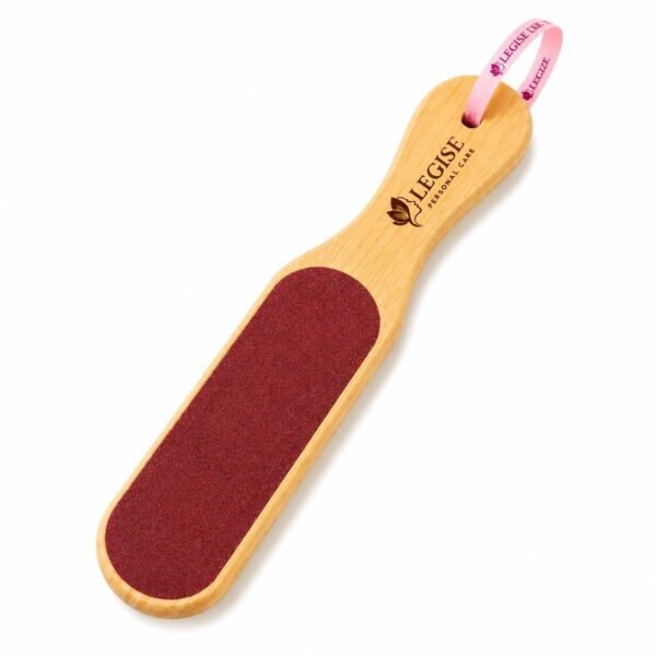 LEGISE Double Side Emery Wooden Foot Scraper for Dead Skin & Callus Removal | Dual-Sided Pedicure Tool for Rough Heels & Soles